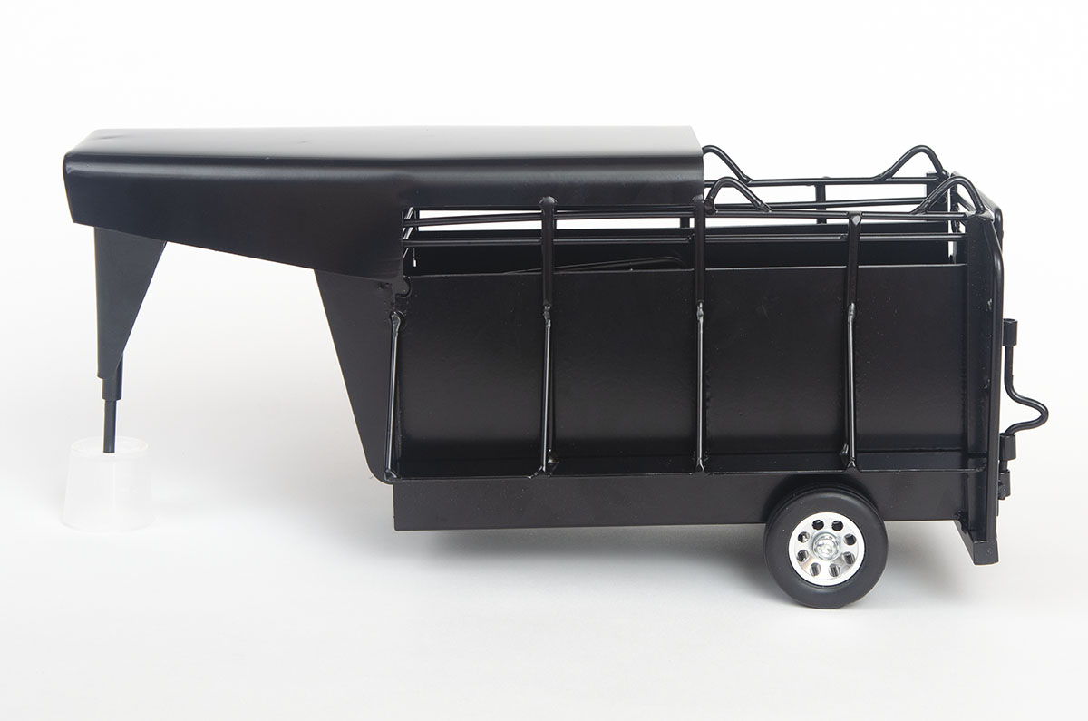 Little Buster Toys Black Gooseneck Long Trailer with Split Gates